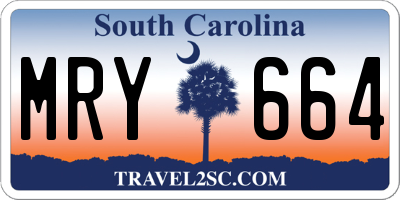 SC license plate MRY664