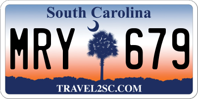 SC license plate MRY679