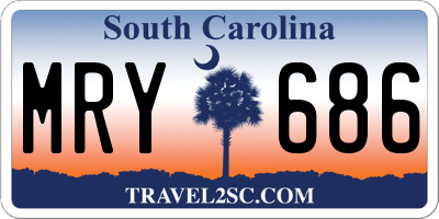 SC license plate MRY686