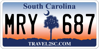 SC license plate MRY687