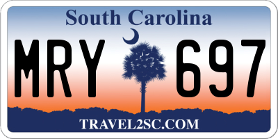 SC license plate MRY697