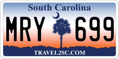 SC license plate MRY699
