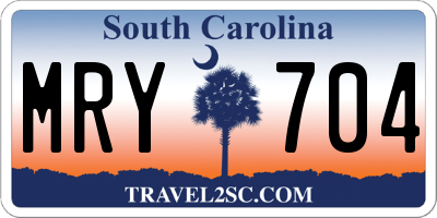 SC license plate MRY704