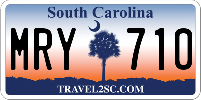 SC license plate MRY710
