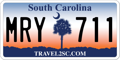SC license plate MRY711