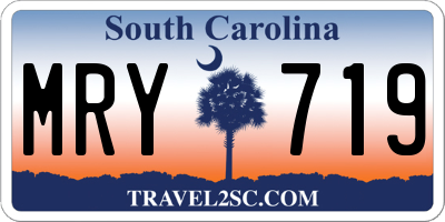 SC license plate MRY719