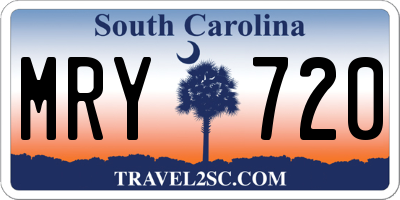 SC license plate MRY720