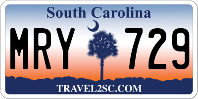 SC license plate MRY729