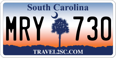 SC license plate MRY730