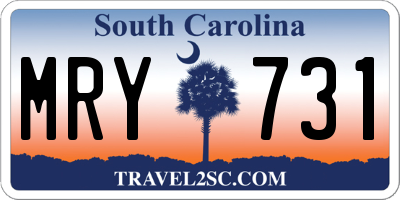SC license plate MRY731