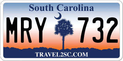 SC license plate MRY732