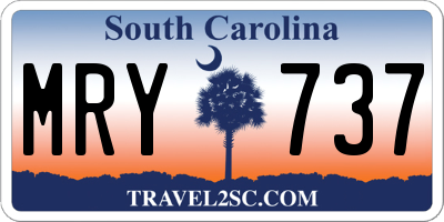 SC license plate MRY737