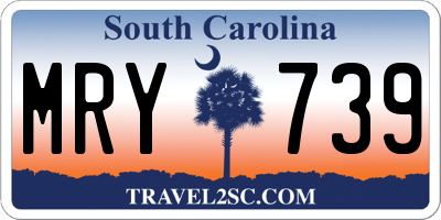 SC license plate MRY739