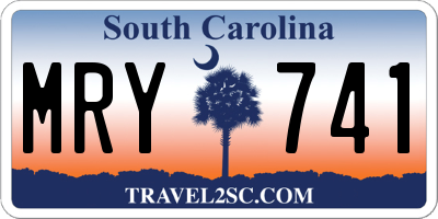 SC license plate MRY741