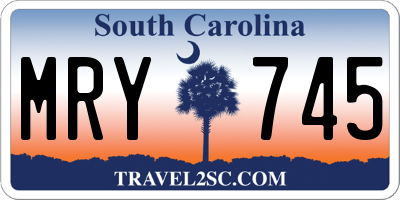 SC license plate MRY745