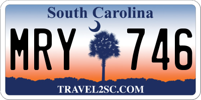 SC license plate MRY746