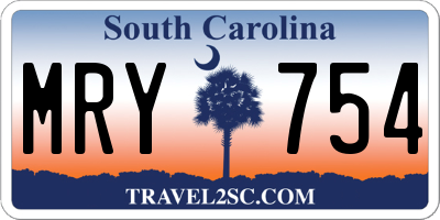 SC license plate MRY754
