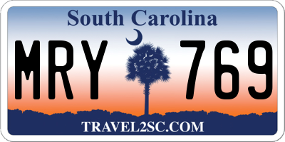 SC license plate MRY769