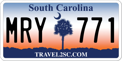 SC license plate MRY771