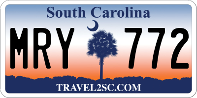 SC license plate MRY772