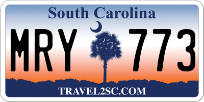 SC license plate MRY773