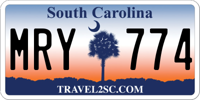 SC license plate MRY774
