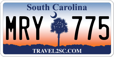 SC license plate MRY775