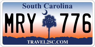 SC license plate MRY776