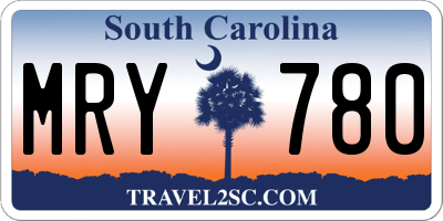 SC license plate MRY780