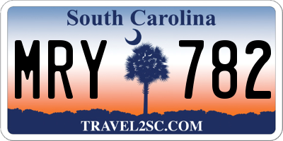 SC license plate MRY782