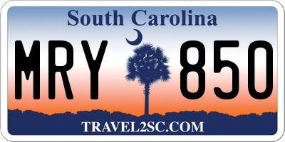 SC license plate MRY850