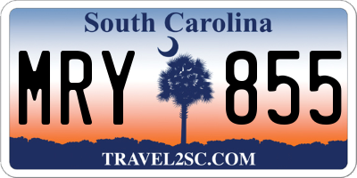 SC license plate MRY855