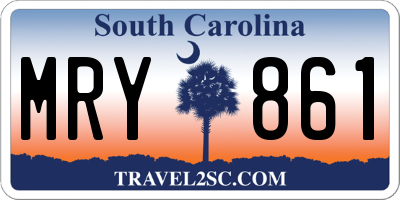 SC license plate MRY861