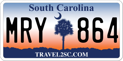 SC license plate MRY864