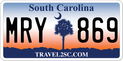 SC license plate MRY869