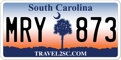 SC license plate MRY873