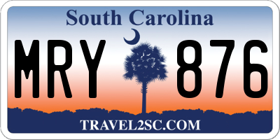 SC license plate MRY876