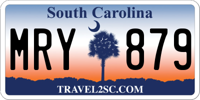 SC license plate MRY879