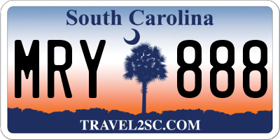 SC license plate MRY888