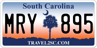 SC license plate MRY895