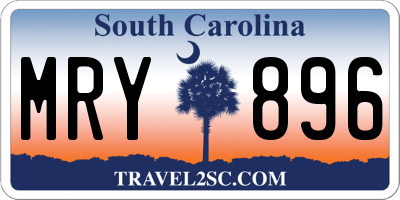 SC license plate MRY896