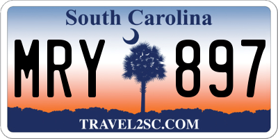 SC license plate MRY897