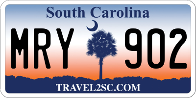 SC license plate MRY902