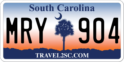 SC license plate MRY904