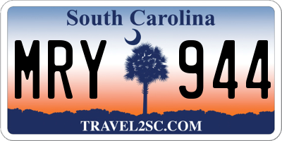 SC license plate MRY944