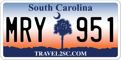 SC license plate MRY951