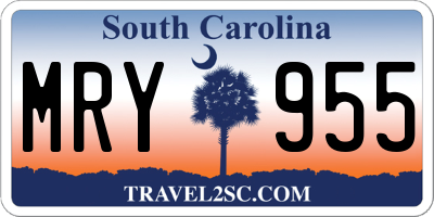 SC license plate MRY955