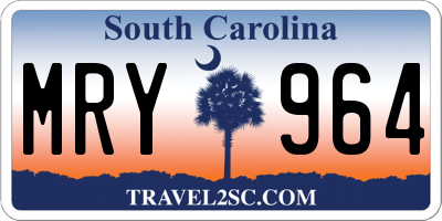 SC license plate MRY964