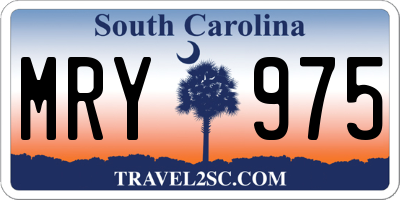 SC license plate MRY975