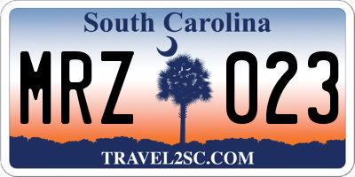 SC license plate MRZ023